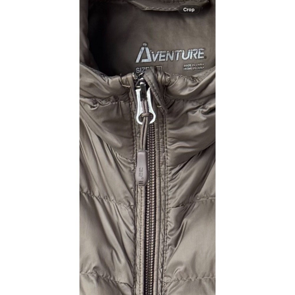Hooded Lightweight Puffer Coat in Taupe - Picture 3 of 9